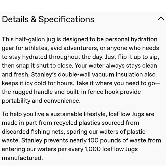 ❤️NeW❤️ STANLEY The ICE FLOW FLIP STRAW INSULATED JUG WATER BOTTLE 64oz LILAC - Picture 4 of 8